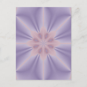 Postal Flor 3D rosa y lino