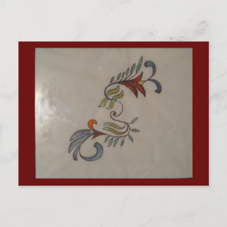 Postal flor abstracta,