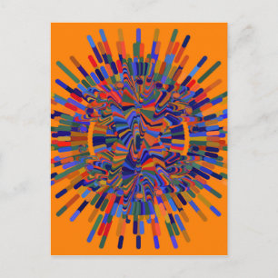 Postal Flor abstracta