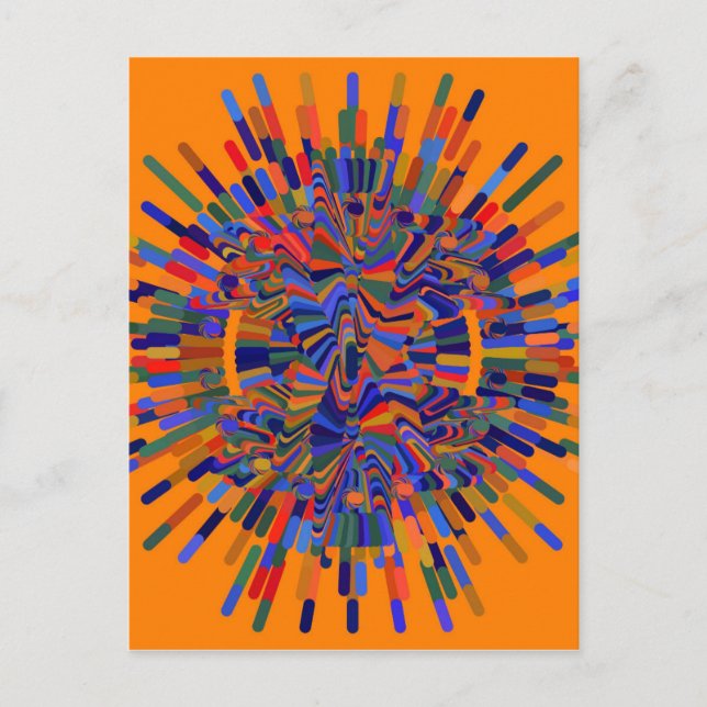 Postal Flor abstracta (Anverso)