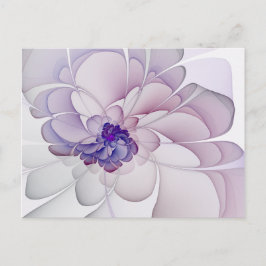 Postal Flor abstrante púrpura de Coquette
