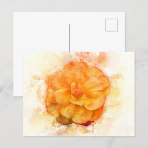 Postal Flor acuarela de Begonia - wb2