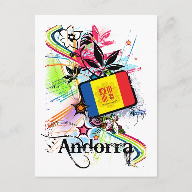 Postal Flor Andorra (Anverso)
