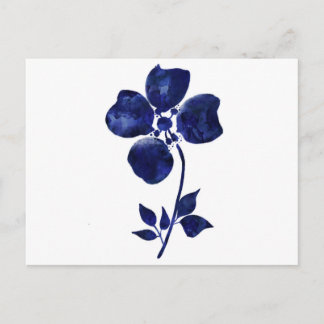 Postal Flor azul