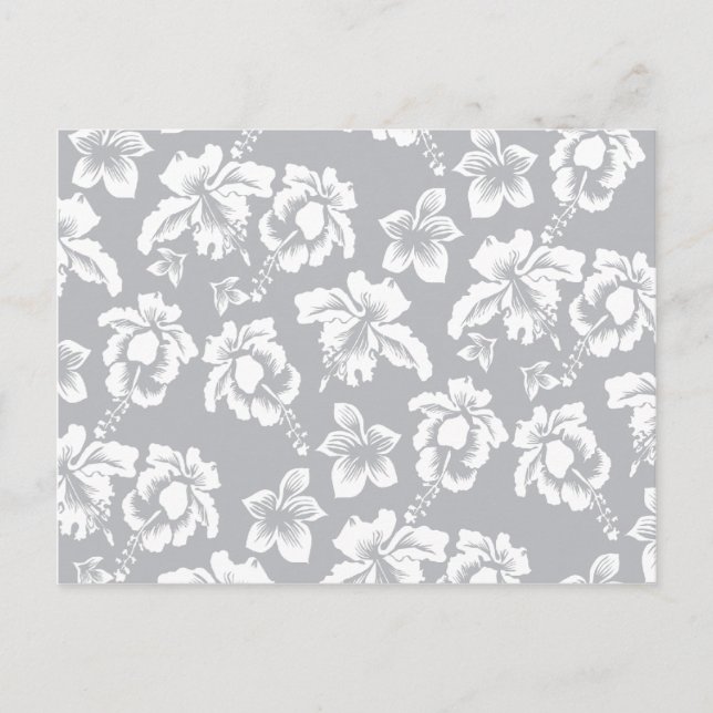 Postal Flor blanca boda hawaiana (Anverso)