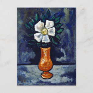 Postal Flor blanca Marsden Hartley