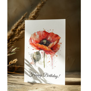 Postal Flor Carmesí, personalizada