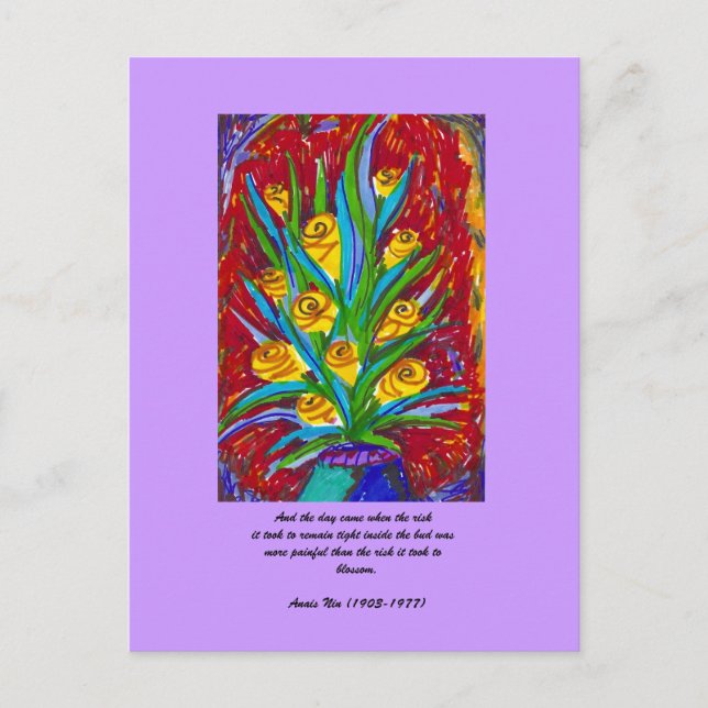 Postal Flor con cotización (Anverso)