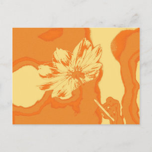 Postal Flor Cosmos Amarillo Pop Art