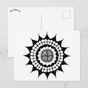 Postal Flor Crown Zen Mandala