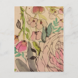 Postal Flor de acuarela 2