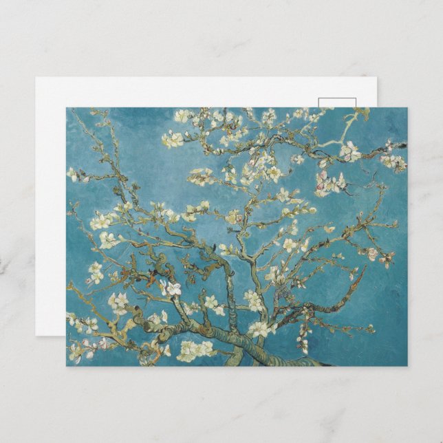 Postal Flor de almendros de Vincent van Gogh (Anverso / Reverso)