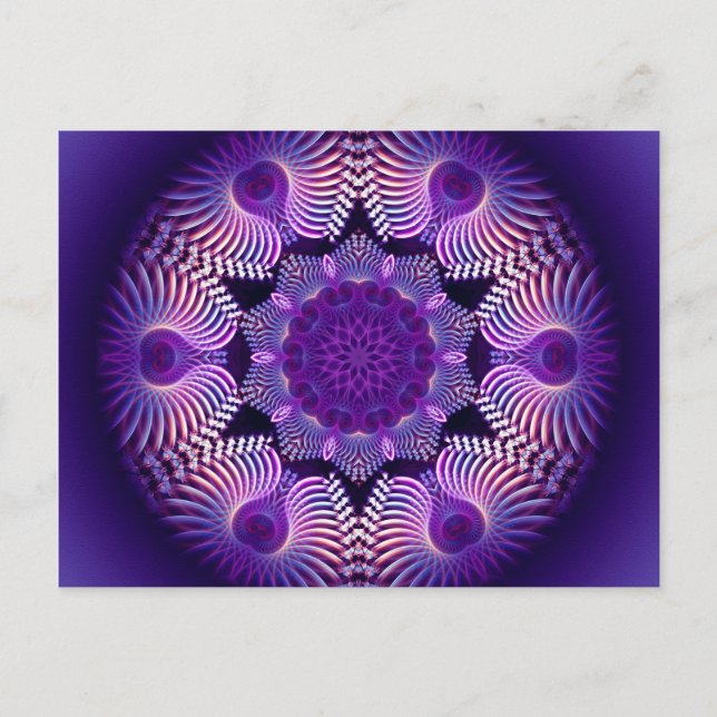 Postal Flor de Apofisis Kaleidoscope I (Anverso)