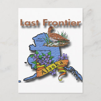Postal Flor de ave Alaska Last Frontier