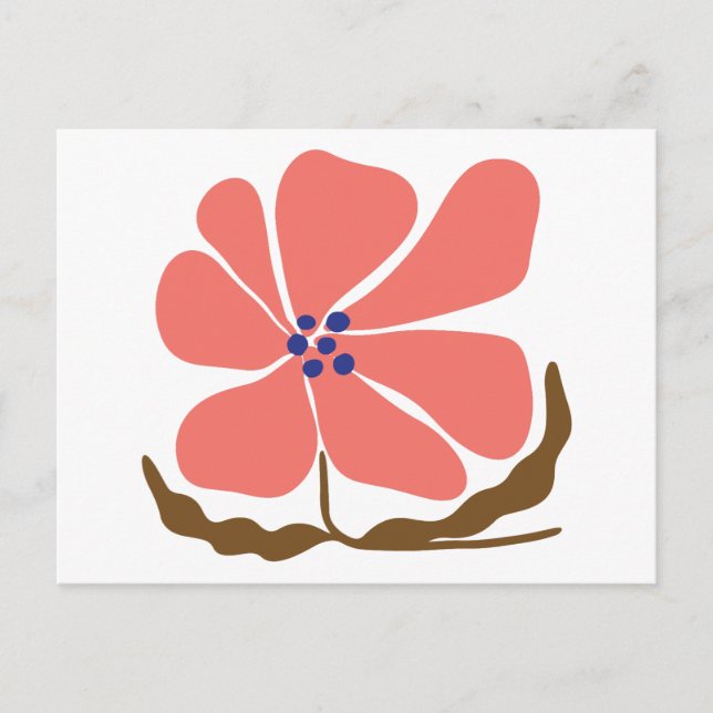 Postal Flor de Boho (Anverso)