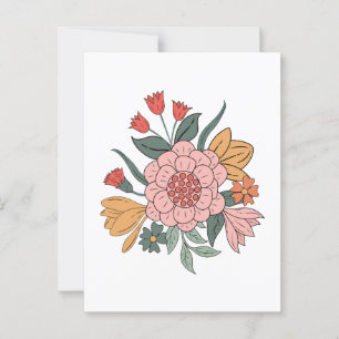 Postal Flor de Boho