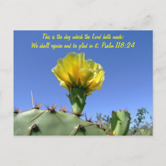 Postal Flor de cactus en versículos de la biblia