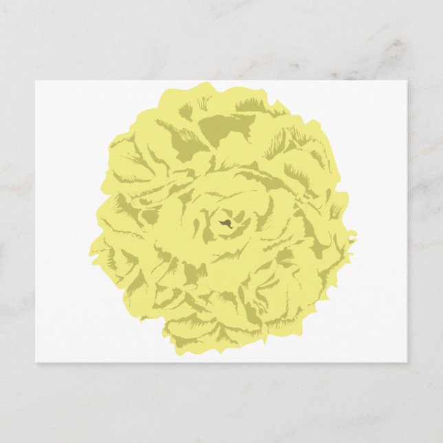 Postal flor de canal amarillo (Anverso)