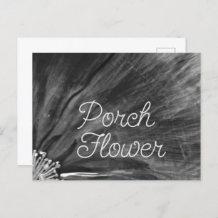 Postal Flor de cerdo / negro y blanco /