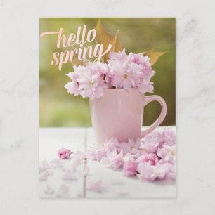 Postal Flor de cerezo Flor Stilllife Spring Textos