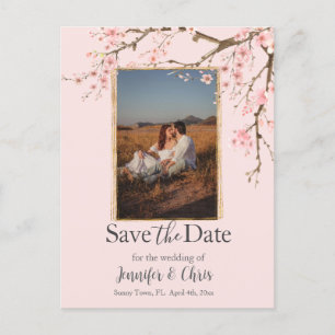 Postal Flor de cerezo Salven la foto de la fecha
