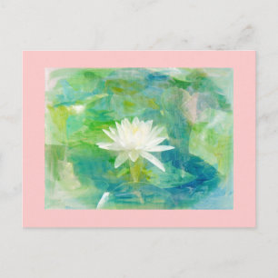 Postal Flor de colirio blanco