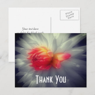 Postal Flor de Dalia Color Parcial Gracias