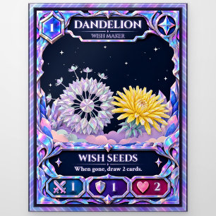 Postal Flor de Diente de León, Arte de Hojalata de Arcoír