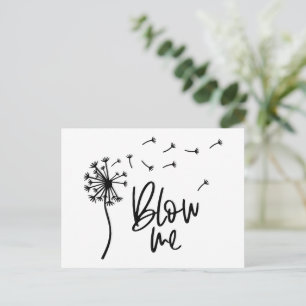 Postal Flor de Diente de León Sopla Regalo para Novia