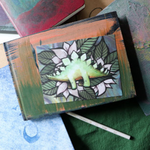 Postal Flor de dinosaurio Stegosaurio Dinosaurios        