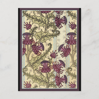 Postal Flor de estilo Art Nouveau