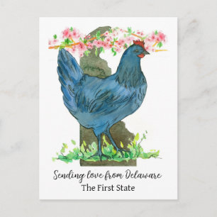 Postal Flor de Flor de Melocotón de Delaware Enviando Amo