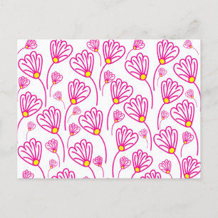 Postal Flor de flor rosa
