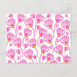 Postal Flor de flor rosa