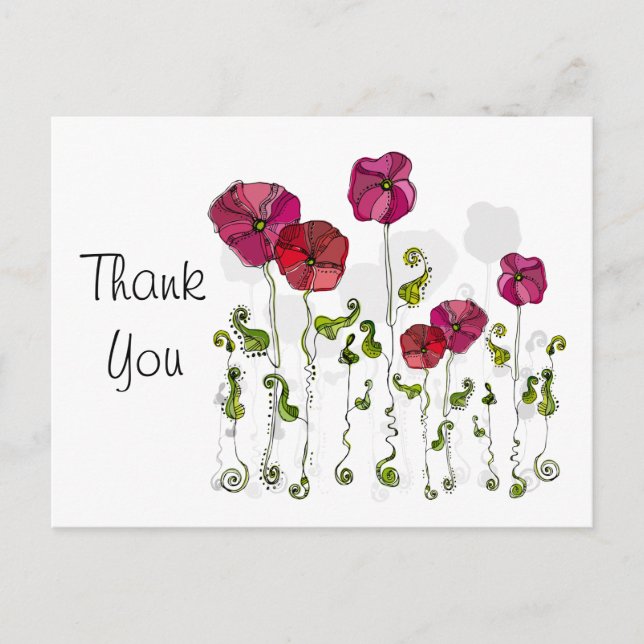 Postal Flor de fruta Guay Cute Girly Retro Floral (Anverso)