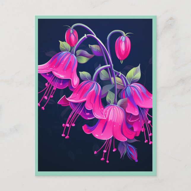 Postal FLOR DE FUCsia #1 (Anverso)