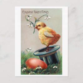 Postal Flor de huevo de pollo de Pascua