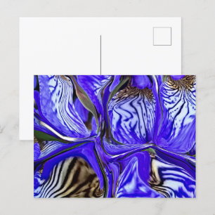 Postal Flor de iris púrpura