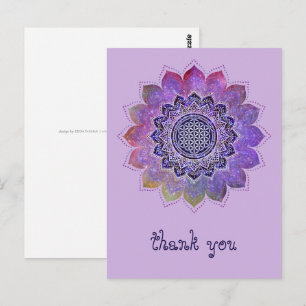 Postal Flor de la Vida - Estilo Vintage Galaxia Espacio 1