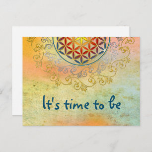 Postal Flor de la Vida - Mandala de Adornos Vintage 1