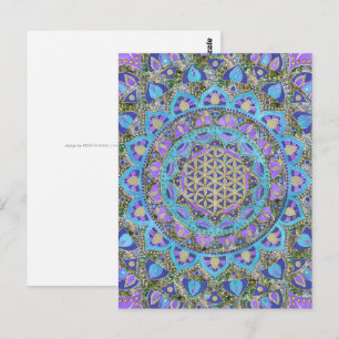 Postal Flor de la Vida - Mandala Estilo India 2