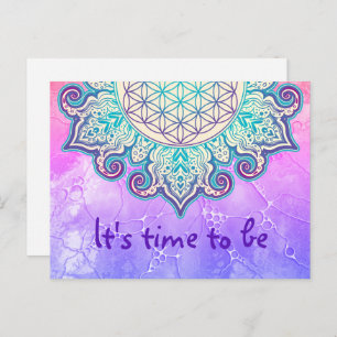 Postal Flor de la Vida - Mandala Indio 2