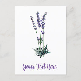 Postal Flor de lavanda veneciana personalizada