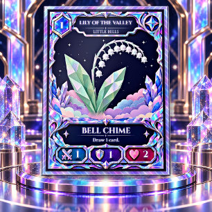 Postal Flor de lirio de los valles, arte de lámina de arc