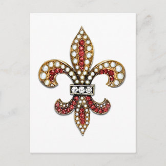 Postal Flor De Lis Fleur De Lis Jewel new orleans