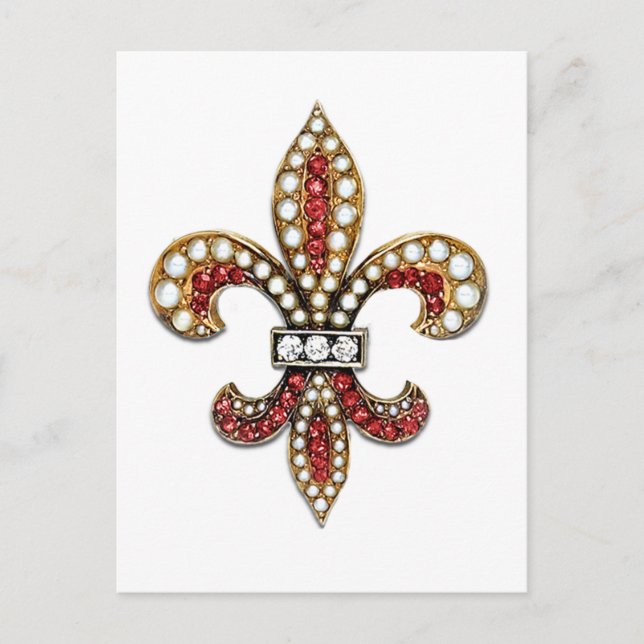 Postal Flor De Lis Fleur De Lis Jewel new orleans (Anverso)