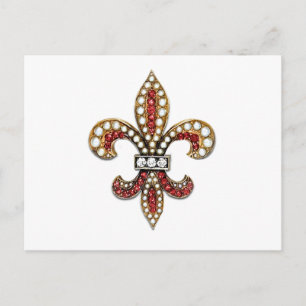 Postal Flor De Lis Fleur De Lis Jewel new orleans