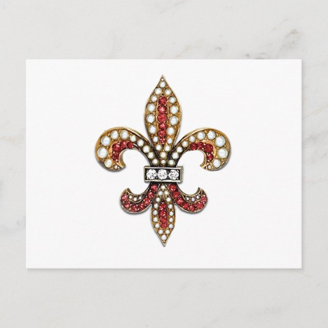 Postal Flor De Lis Fleur De Lis Jewel new orleans (Anverso)