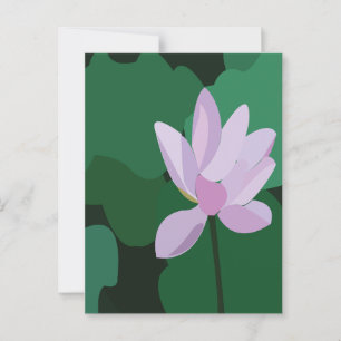 Postal Flor de Loto Rosa