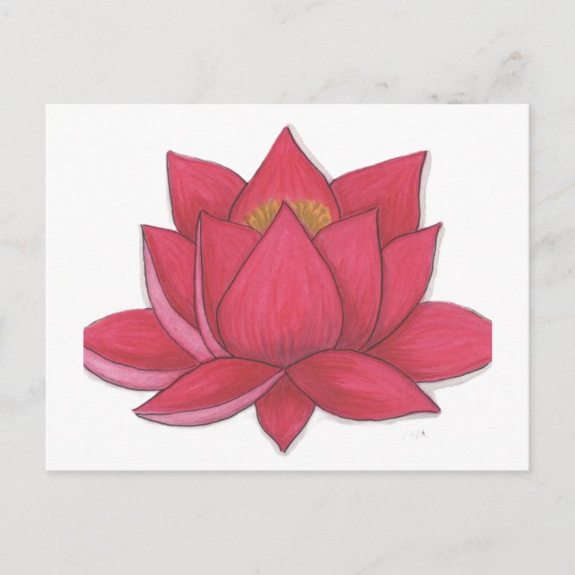 Postal Flor de Lotus (Anverso)